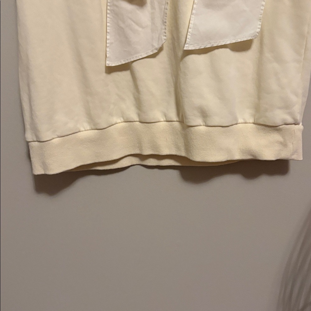 VOY Cream Ruffle Sleeve Top - Picture 5 of 6